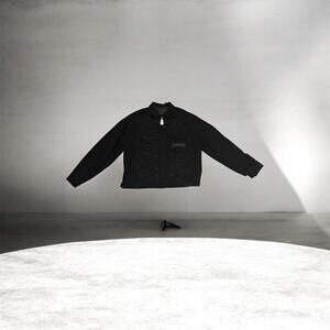 Black Jacket with Ribcage Design Embroidery